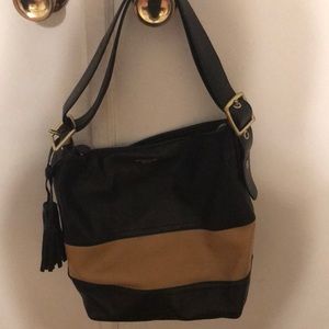 Coach pocketbook.
Black and Tan.